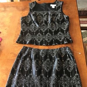 Matching top and skirt.  Never worn.